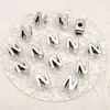 Cuentas Espaciadoras de Acrílico Plateado con Agujero Grande Letra Inglesa Colgante Hecho a Mano para Pulsera DIY Llavero Materiales para Abalorios Accesorios