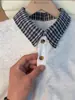 Camisa Polo de Manga Corta Patchwork Cuadros Estilo Americano Falso Dos Piezas para Hombre, Estilo Veraniego, Marca Trendy Genial Canalla, Camiseta de Hombro Real de Peso Pesado