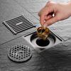 Desagüe de piso de acero inoxidable gris con pistola de galvanoplastia, desodorante, núcleo de cobre para desagüe de piso, ducha de baño, lavadora, universal, gran desplazamiento