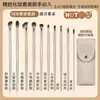 Set de 15 Brochas de Maquillaje con Puntos Dorados para Principiantes, Contorno de Ojos, Brocha para Sombras Suave y Portátil, Brocha para Cejas, Set Completo de Cosméticos