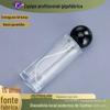 Atacado em Estoque Frascos Cilíndricos de 50ml para Decantar Perfume, Frascos Vazios de Vidro Transparente com Tampa de Rosca de 15mm, Tampa Esférica Preta, High-End