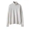 Estilo Lujoso de Gama Alta~100% Cachemira PuraSuéter de Punto de Cuello Alto para Mujer, Suéter Interior Ajustado con Tacto Premium