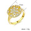 Anillos de Boda Clásicos Más Vendidos, Anillos de Zirconia Exquisitos y Lujosos con Microincrustaciones Completas de Diamante para Mujer, Anillos Florales Huecos de Moda