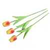 Tulipanes Artificiales Mini de PU Premium Transfronterizos, Flores Artificiales para Decoración de Bodas, Decoración del Hogar, Plantas Artificiales, Flores Falsas