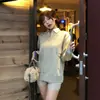 Suéter Retro Americano de Punto Falso de Dos Piezas con Solapa Unisex Invierno Diario Estilo Perezoso Versátil Casual Prendas de Punto Moderno