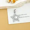 Pingente com Design de Estrela Cheia de Zircônia, Colar e Pulseira Pingente Simples e Exquisitos, Cobre Banhado com Zircônia, Acessórios de Joias DIY da Moda