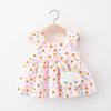 1005 roupas infantis atacado bebê menina Verão nova menina mochila de coelho saia vestido de verão menina
