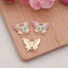 Colgante de Mariposa 3D Perla Gota de Aceite Esmaltada con Agujero para Pulsera Collar DIY Accesorios Hechos a Mano Joyería Accesorios para el Cabello