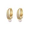 Bohemio Europeo y Americano Cadena de Ojo de Moneda Redonda Anillo Geométrico Alto Sentido Estilo de Corte Pendientes Vintage Venta al por Mayor Aleación Mujeres