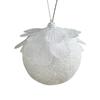 Pó Pegajoso Transfronteiriço Espuma Pétala Branca Bola de Natal Pendente Árvore de Natal Acessórios Arranjo Atmosfera Decorações em Estoque