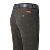 Calça masculina de veludo cotelê grossa de inverno estilo canguru, calça casual de veludo cotelê para homens de meia-idade e idosos, cintura alta