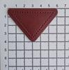 Nuevo Cuero PU Rectangular Costuras Triangulares Combinación a Juego Etiqueta de Cuero Marca Accesorios Venta Directa de Fábrica