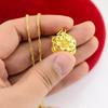 Collar de rosa bañado en oro de Vietnam para mujer, simple, estilo coreano, para estudiantes, cadena para la clavícula, joyería