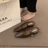 Sandalias de Tacón Grueso Estilo Francés Plata Baotou Elegante Estilo Coreano Primavera y Verano Medias Zapatillas Ropa Exterior de Verano para Mujer Nuevo Estilo de Noche Zapatos de Salón