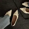 Zapatos de Noche de Moda 2025 Otoño e Invierno Nuevos Zapatos de Satén de Punta Fina para Combinar con Vestidos, Zapatos de Moda para Mujer Suaves y Versátiles