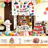Decoración de Escena Feliz para el Segundo Cumpleaños de Niña, Decoración de Tela Colgante con Hilo de Globo para Fiesta de Cumpleaños Número Uno de Niño