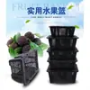 Caja Cesta de Plástico para Transporte y Rotación con Tapa, Cesta para Uvas, Cesta para Arándanos, Cesta para Recolección y Transporte de Frutas, Caja Cesta para Verduras