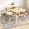 Mesa de comedor para hogar pequeño, mesa de comedor y silla combinadas modernas y sencillas, mesa de comedor de ocio, mesa rectangular nórdica económica