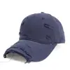 Gorra de Béisbol Vintage Desgastada con Borde Crudo Unisex Moderna Hip-Hop Lisa de Color Sólido Parte Superior Suave Sombrero para el Sol