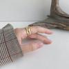 Anillo convexo irregular con diseño de nicho, estilo japonés y coreano, estilo frío, geométrico, ancho, joyería de apertura para mujer.