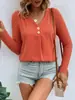 Camiseta de Manga Larga con Botones de Moda 2025 Ropa Europea y Americana Transfronteriza Amazon Nuevo Ebay Exportación Tops
