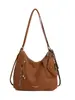 Estilo Coreano Casual Retro Gran Capacidad para Mujer 2026 Nuevo para el Trabajo Gamuza Multiusos Bolso de Hombro Tote Mochila