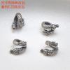 Anillo de plata de ley S925 con forma de mariposa y moneda, accesorio vintage con diseño de serpiente, hecho a mano, joyería al por mayor