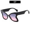 Nuevas gafas de sol cóncavas de estilo callejero con forma de mariposa de estilo europeo y americano, versátiles, con protección solar para exteriores, gafas de sol transfronterizas de moda para mujer