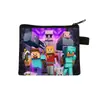 Porta-moedas Infantil Minecraft, Bolsa de Armazenamento de Lona de Poliéster com Desenho Animado para Aluno do Ensino Fundamental, Bolsa de Fone de Ouvido da Moda Tendência, Portátil