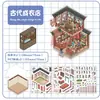 Serie Edición Grande Xinyuyan Pegatinas de Paisaje Estilo Antiguo Estilo Chino Escenas en Miniatura 3D Dibujos Animados Alivio del Estrés Manualidades DIY