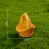 Micro-Paisagismo Criativo Cesta de Rattan Artificial e Bambu Cesta de Bambu Paisagismo DIY Acessórios de Decoração Mini Miniaturas Ornamentos