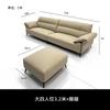 Sofá Foshan Longjiang de primera capa de piel de vaca, estilo minimalista, para apartamento pequeño, sala de estar, moderno, sencillo, de cuero de fila recta
