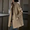 Chaqueta corta/gabardina media-larga de ante Sami, abrigo de trabajo para mujer, ropa de mujer, nueva colección otoño 2026