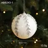 Colgante de Navidad con polvo pegajoso de espuma plateada, bola de Navidad, lazo, estrella para la punta del árbol, paquete de decoración para árbol de Navidad, venta al por mayor