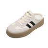 Zapatillas de Verano para Mujer 2026 Nuevos Zapatos Blancos Antideslizantes de Punta Cerrada con Suela Gruesa, Versátiles y de Moda
