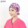 Gorro Quirúrgico Estampado Femenino Algodón Puro Gorro de Enfermera Gorro Baotou Nacido de la Luna Doctor de Clínica Dental y Estomatológica Gorro de Trabajo Masculino