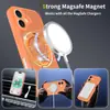 Funda de Teléfono con Soporte Apple 17Promax Exclusiva Transfronteriza con Piel Magnética de Tacto Fino y Agujeros Finos Cubierta Protectora Giratoria para iPhone 16