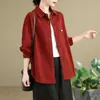 Foto real de la nueva camisa de manga larga para mujer 2026, top elegante de moda para mujer talla grande, chaqueta tipo camisa estilo Hong Kong