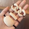 Té con Leche Estilo Coreano Moda Anillo para el Cabello Conjunto de Nueve Piezas Estilo Frío Cuerda para el Cabello de Cuero Popular en Internet Simple Elegante Cuerda para el Cabello Accesorios para el Cabello para Mujeres