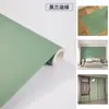 Papel de parede adesivo tipo película com sensação de pele, à prova d'água, para porta de guarda-roupa, armário, mesa, cor café com leite, película para renovação e mudança de cor de móveis