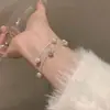 Pulsera de Perlas de Doble Capa de Gypsophila para Mujer 2025 Nuevo Lujo Accesible Nicho de Alta Gama Exquisita Pulsera de Zirconias