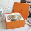 Vendas Diretas Transfronteiriças Série Carruagem Dourada Aijia Produtos Porcelana Fina Louça de Mesa Conjunto de Café Caneca Estilo Europeu Luxo Leve