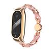 Adecuado para Correa Xiaomi Mi Band 11, Pulsera de Cadena de Cuero Hueca de Moda con Hebilla Magnética, Correa Xiaomi Mi Band 10/9/8/7