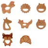 Fabricante de Pulseras de Dientes de Madera Maciza Suministra Directamente Diente de Animal de Madera de Haya Anillo de Madera Juguetes de Dentición y Mordedor para Bebés