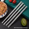 Palillos cuadrados de acero inoxidable 304 para uso doméstico, antideslizantes, antiquemaduras, huecos, juego de palillos de alta calidad, vajilla, desinfección a alta temperatura