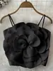 [Si Shen] Diseño francés sensación flor tridimensional camisola pequeña mujer verano dulce chica hot