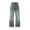 Colección otoño/invierno 2026: jeans casuales de pierna ancha, ligeramente acampanados, para hombre, corte holgado, estilo nuevo, de alta costura a la moda, retro americano