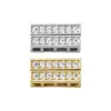 Cierre Magnético Plata de Ley S925 Chapado en Oro de 18 Quilates Cierre de Collar Multihilo para Ensartar Perlas Cierre de Pulsera Cierre Conector Doble Fila