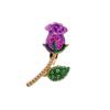 Broche de rosa de diamantes elegante y de alta calidad, broche de ramillete para vestido de traje de alta calidad, estilo nicho, combinable con todo, flor