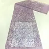 Tela de Malla Bordada con Lentejuelas, Tubos de Perlas de Burbuja, de Fabricante, en Stock, Tela de Moda para Vestidos de Alta Costura, Disponible en Múltiples Colores